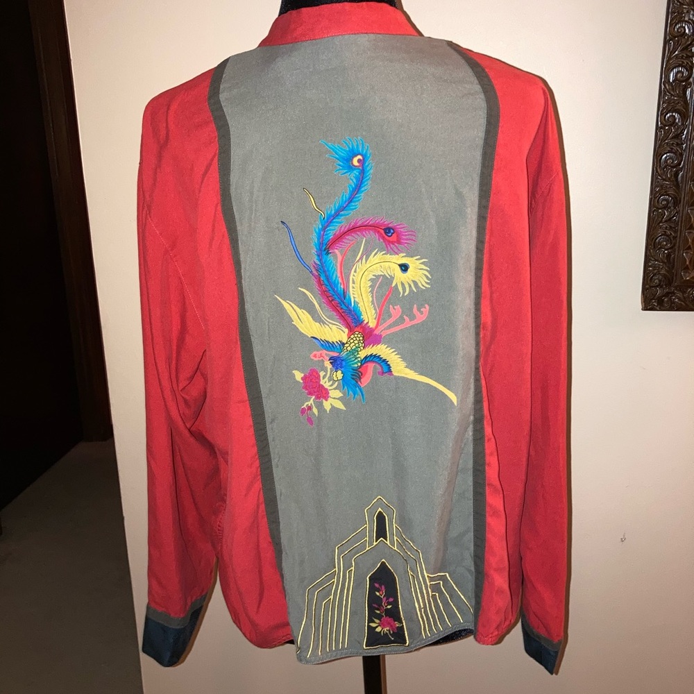 SILK  JACKET - Picture 2 of 2